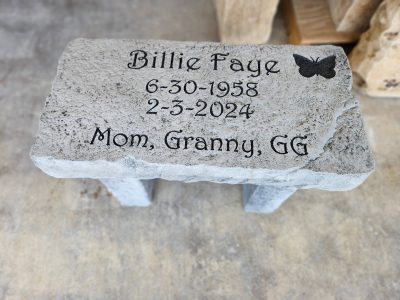 Custom Memorial Bench Engraving