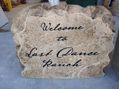 Custom Residential Rock Engraving