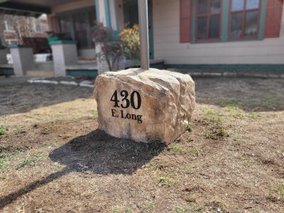 Engraved Stone Address