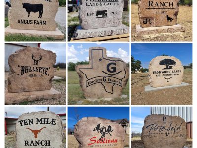 Farm Entrance Stone Engraving Service