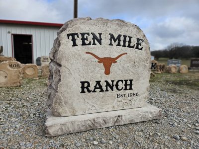 Farm Rock Entrance Stone Sign Engraving