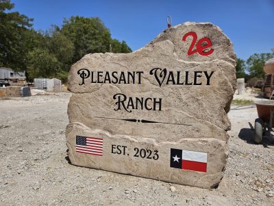 Farm Rock Sign Engraving