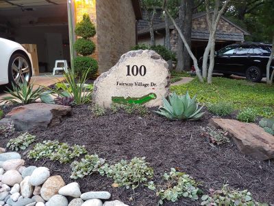 Residential Address Rock Engraving