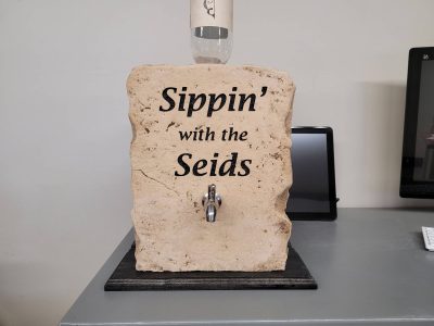 Rock Drink Dispenser Engraving